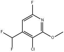 3-Chloro-4-(difluoromethyl)-6-fluoro-2-methoxypyridine Structure