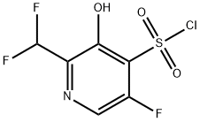 2-(Difluoromethyl)-5-fluoro-3-hydroxypyridine-4-sulfonyl chloride Structure