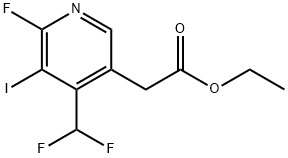 Ethyl 4-(difluoromethyl)-2-fluoro-3-iodopyridine-5-acetate Structure