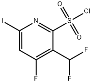 3-(Difluoromethyl)-4-fluoro-6-iodopyridine-2-sulfonyl chloride Structure