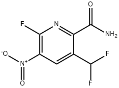 5-(Difluoromethyl)-2-fluoro-3-nitropyridine-6-carboxamide Structure