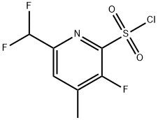 6-(Difluoromethyl)-3-fluoro-4-methylpyridine-2-sulfonyl chloride Structure