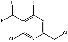 2-Chloro-6-(chloromethyl)-3-(difluoromethyl)-4-iodopyridine Structure