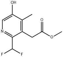 Methyl 2-(difluoromethyl)-5-hydroxy-4-methylpyridine-3-acetate Structure