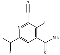 2-Cyano-6-(difluoromethyl)-3-fluoropyridine-4-carboxamide Structure