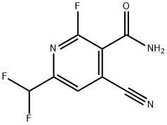 4-Cyano-6-(difluoromethyl)-2-fluoropyridine-3-carboxamide Structure