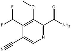 5-Cyano-4-(difluoromethyl)-3-methoxypyridine-2-carboxamide Structure