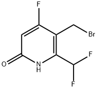 3-(Bromomethyl)-2-(difluoromethyl)-4-fluoro-6-hydroxypyridine Structure