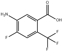 Benzoic acid, 5-amino-4-fluoro-2-(trifluoromethyl)- Structure