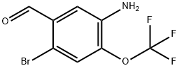 5-Amino-2-bromo-4-(trifluoromethoxy)benzaldehyde Structure