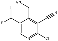 4-(Aminomethyl)-2-chloro-3-cyano-5-(difluoromethyl)pyridine Structure