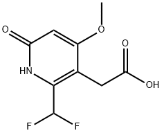 2-(Difluoromethyl)-6-hydroxy-4-methoxypyridine-3-acetic acid Structure