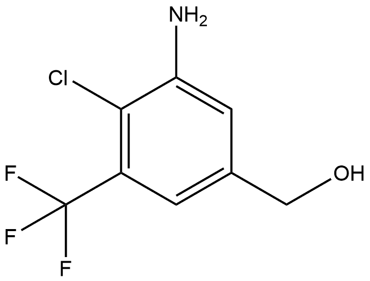 3-Amino-4-chloro-5-(trifluoromethyl)benzenemethanol Structure