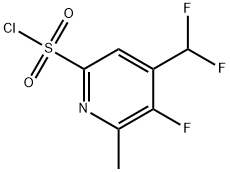 4-(Difluoromethyl)-3-fluoro-2-methylpyridine-6-sulfonyl chloride Structure