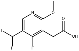 5-(Difluoromethyl)-4-fluoro-2-methoxypyridine-3-acetic acid Structure