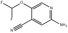 4-Pyridinecarbonitrile, 2-amino-5-(difluoromethoxy)- Structure