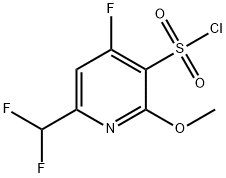 6-(Difluoromethyl)-4-fluoro-2-methoxypyridine-3-sulfonyl chloride Structure