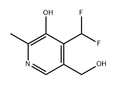 3-Pyridinemethanol, 4-(difluoromethyl)-5-hydroxy-6-methyl- Structure