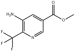 3-Pyridinecarboxylic acid, 5-amino-6-(trifluoromethyl)-, methyl ester Structure