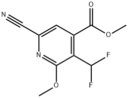 Methyl 6-cyano-3-(difluoromethyl)-2-methoxypyridine-4-carboxylate Structure