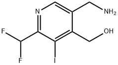 5-(Aminomethyl)-2-(difluoromethyl)-3-iodopyridine-4-methanol Structure