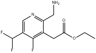 Ethyl 2-(aminomethyl)-5-(difluoromethyl)-4-fluoropyridine-3-acetate Structure