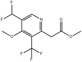 Methyl 5-(difluoromethyl)-4-methoxy-3-(trifluoromethyl)pyridine-2-acetate Structure