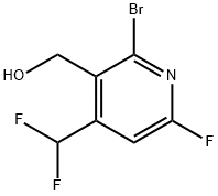 2-Bromo-4-(difluoromethyl)-6-fluoropyridine-3-methanol Structure