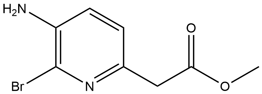 Methyl 5-amino-6-bromo-2-pyridineacetate Structure