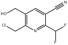 2-(Chloromethyl)-5-cyano-6-(difluoromethyl)pyridine-3-methanol Structure