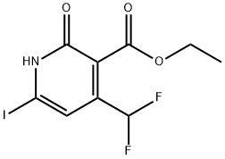 Ethyl 4-(difluoromethyl)-2-hydroxy-6-iodopyridine-3-carboxylate Structure