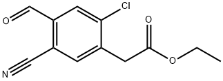 Ethyl 2-chloro-5-cyano-4-formylphenylacetate Structure