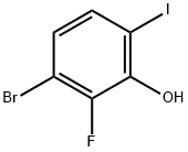 Phenol, 3-bromo-2-fluoro-6-iodo- Structure