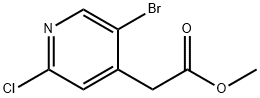 4-Pyridineacetic acid, 5-bromo-2-chloro-, methyl ester 구조식 이미지