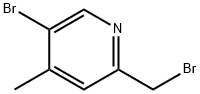 Pyridine, 5-bromo-2-(bromomethyl)-4-methyl- Structure