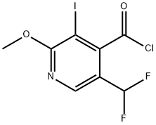 5-(Difluoromethyl)-3-iodo-2-methoxypyridine-4-carbonyl chloride Structure