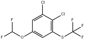 1,2-Dichloro-5-difluoromethoxy-3-(trifluoromethylthio)benzene Structure