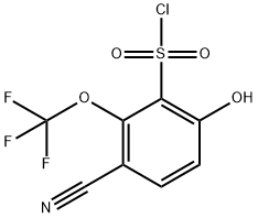 3-Cyano-6-hydroxy-2-(trifluoromethoxy)benzenesulfonylchloride Structure