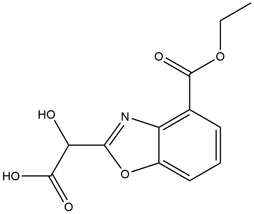 2-(Carboxy(hydroxy)methyl)-4-(ethoxycarbonyl)benzo[d]oxazole Structure