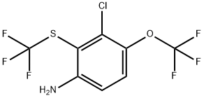 3-Chloro-4-trifluoromethoxy-2-(trifluoromethylthio)aniline Structure