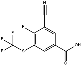 3-Cyano-4-fluoro-5-(trifluoromethylthio)benzoic acid Structure