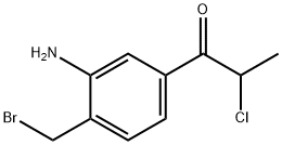 1-(3-Amino-4-(bromomethyl)phenyl)-2-chloropropan-1-one Structure