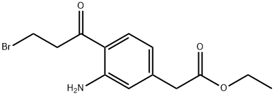 Ethyl 3-amino-4-(3-bromopropanoyl)phenylacetate Structure