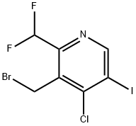3-(Bromomethyl)-4-chloro-2-(difluoromethyl)-5-iodopyridine 구조식 이미지