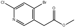 3-Pyridineacetic acid, 4-bromo-6-chloro-, methyl ester Structure