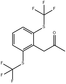 1-(2,6-Bis(trifluoromethylthio)phenyl)propan-2-one 구조식 이미지