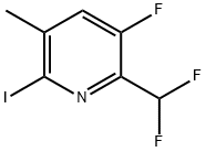 2-(Difluoromethyl)-3-fluoro-6-iodo-5-methylpyridine Structure