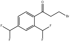 1-(2,4-Bis(difluoromethyl)phenyl)-3-bromopropan-1-one Structure