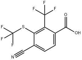 4-Cyano-2-trifluoromethyl-3-(trifluoromethylthio)benzoic acid Structure