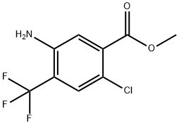 Benzoic acid, 5-amino-2-chloro-4-(trifluoromethyl)-, methyl ester Structure